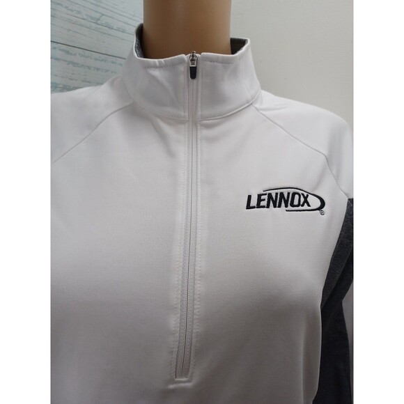 Lennox Jacket Womens Gray White Stretch 1/4 Zip Size M - Picture 2 of 8